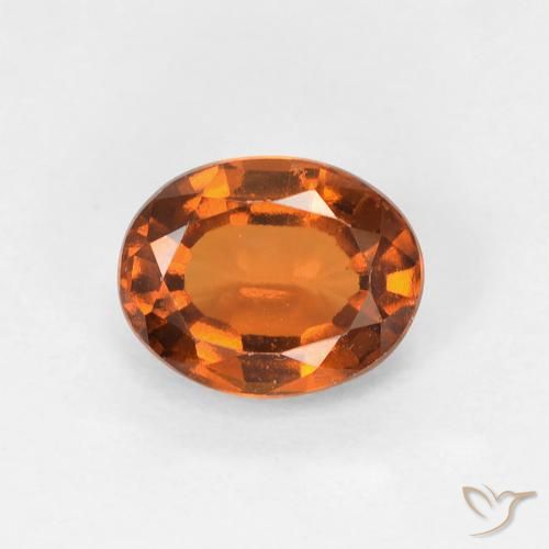 1.26ct Натуральный Средний апельсин Гранат Гессонит, Овал, VVS-VS