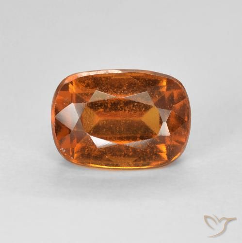 1.56ct Натуральный Средний апельсин Гранат Гессонит, Подушка, VVS-VS