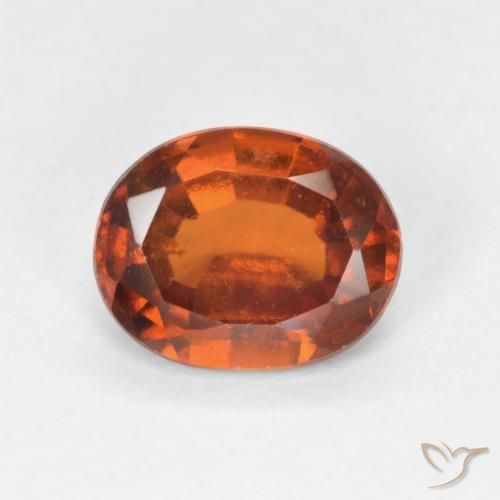 1.60ct Натуральный Medium Dark-Orange Гранат Гессонит, Овал, VVS-VS