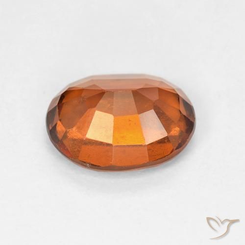 1.60 карата, натуральный Medium Dark-Orange Гранат Гессонит, Овал, VVS-VS
