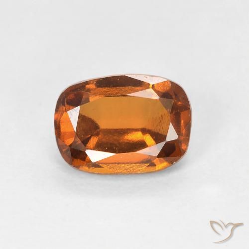 1.08ct Натуральный Желтовато-оранжевый Гранат Гессонит, Подушка, VVS-VS