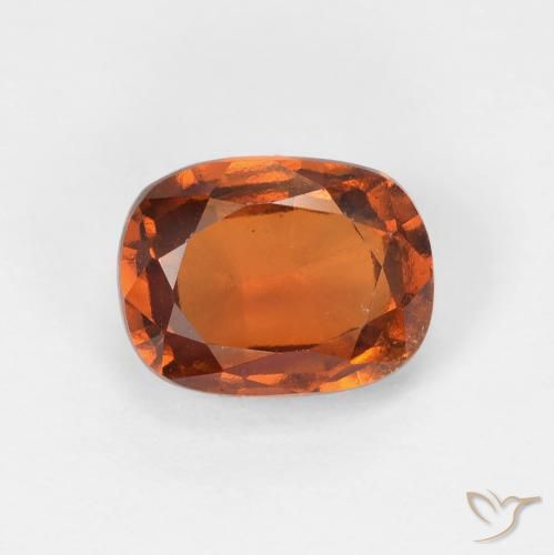 2.13ct Натуральный Medium Dark-Orange Гранат Гессонит, Подушка, VVS-VS