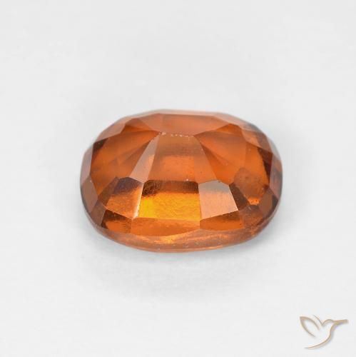2.13 карата, натуральный Medium Dark-Orange Гранат Гессонит, Подушка, VVS-VS