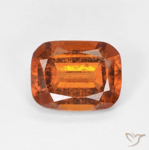 2.28ct Натуральный Medium Dark-Orange Гранат Гессонит, Подушка, Чистота VS