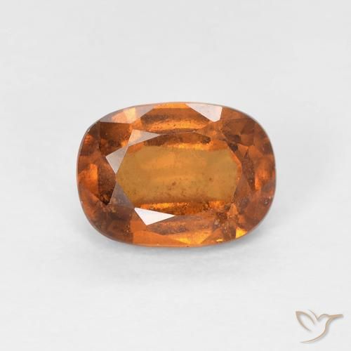 1.15ct Натуральный Medium Dark-Orange Гранат Гессонит, Подушка, Чистота VS