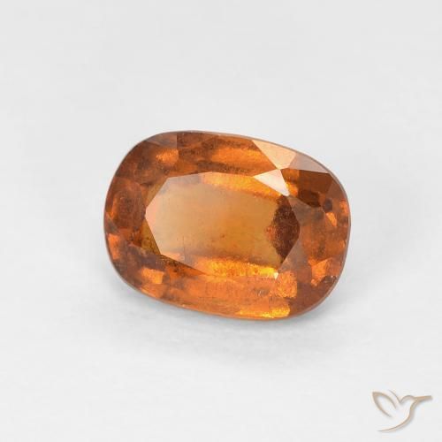 1.15 карата, натуральный Medium Dark-Orange Гранат Гессонит, Подушка, Чистота VS