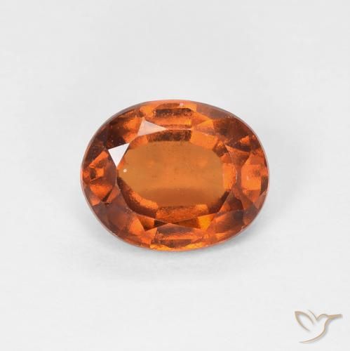 1.53ct Натуральный Medium Dark-Orange Гранат Гессонит, Овал, Чистота VS