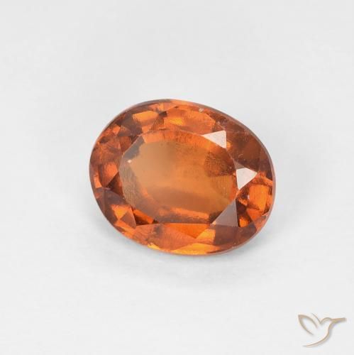 1.53 карата, натуральный Medium Dark-Orange Гранат Гессонит, Овал, Чистота VS
