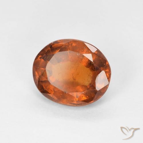 1.75 карата, натуральный Medium Dark-Orange Гранат Гессонит, Овал, Чистота VS
