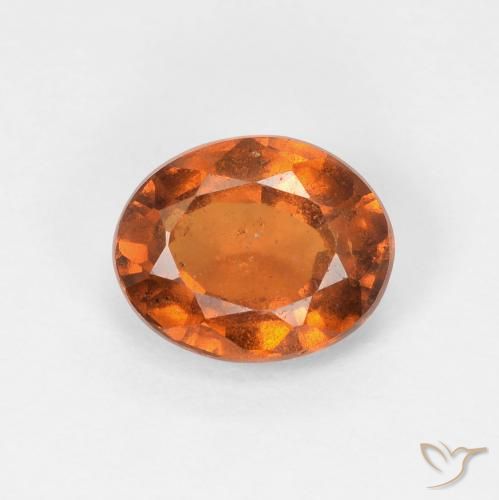 1.71ct Натуральный Темно-оранжевый Гранат Гессонит, Овал, Чистота VS