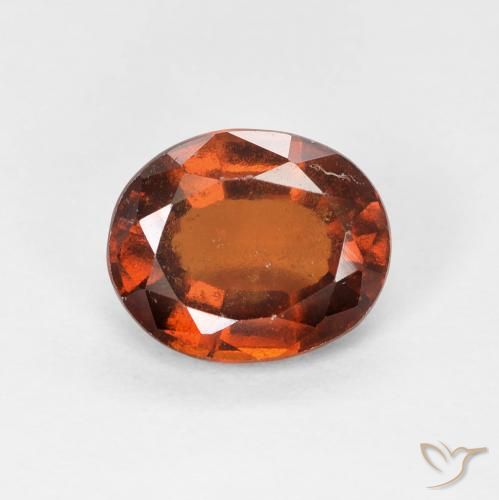 1.84ct Натуральный Средний апельсин Гранат Гессонит, Овал, Чистота VS