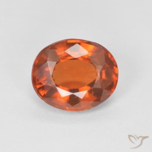 1.74ct Натуральный Medium Dark-Orange Гранат Гессонит, Овал, Чистота VS