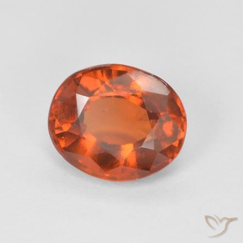 1.74 карата, натуральный Medium Dark-Orange Гранат Гессонит, Овал, Чистота VS