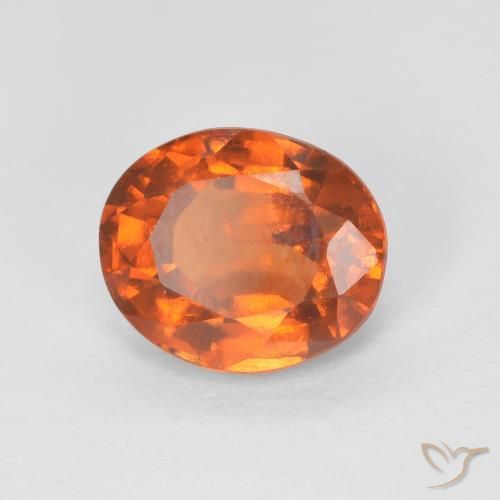 1.51 карата, натуральный Medium Dark-Orange Гранат Гессонит, Овал, Чистота VS