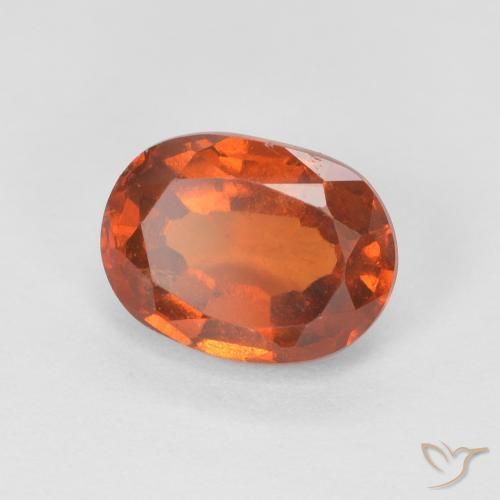 1.44 карата, натуральный Medium Dark-Orange Гранат Гессонит, Овал, Чистота VS