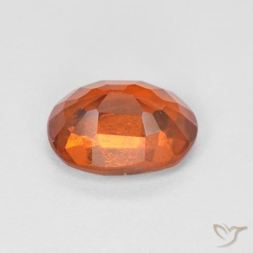 1.44 карата, натуральный Medium Dark-Orange Гранат Гессонит, Овал, Чистота VS