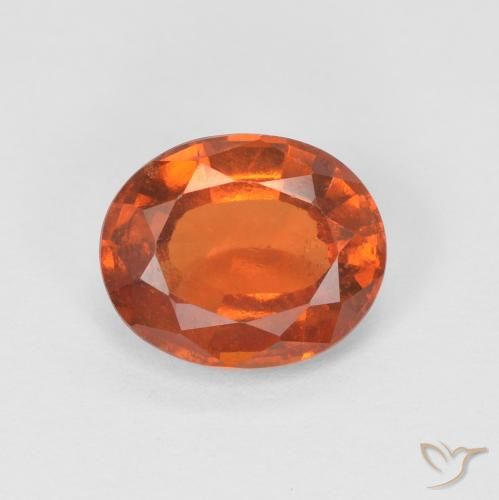 1.65ct Натуральный Огонь Оранжевый Гранат Гессонит, Овал, Чистота VS