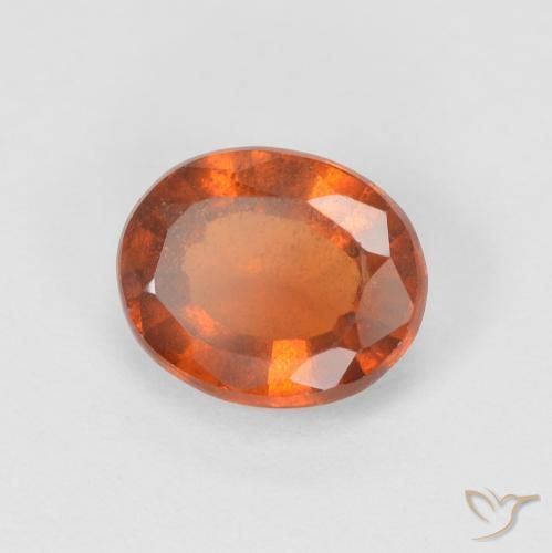 1.34 карата, натуральный Medium Dark-Orange Гранат Гессонит, Овал, Чистота VS