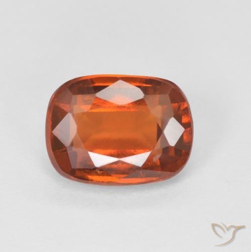 1.90ct Натуральный Красновато-оранжевый Гранат Гессонит, Подушка, VS-SI
