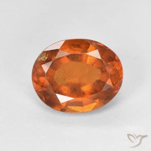 2.66ct Натуральный Темно-оранжевый Гранат Гессонит, Овал, VS-SI