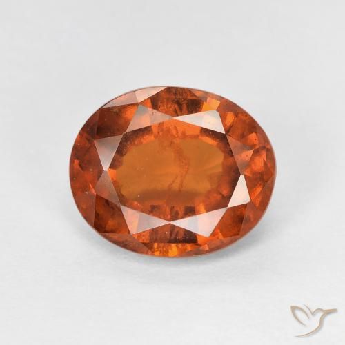 2.67ct Натуральный Medium Dark-Orange Гранат Гессонит, Овал, VS-SI