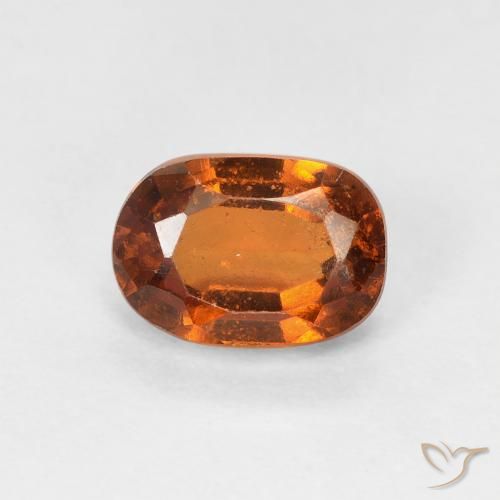 1.32ct Натуральный Темно-оранжевый Гранат Гессонит, Овал, Чистота VS