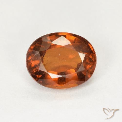 1.23ct Натуральный Красновато-оранжевый Гранат Гессонит, Овал, Чистота VS