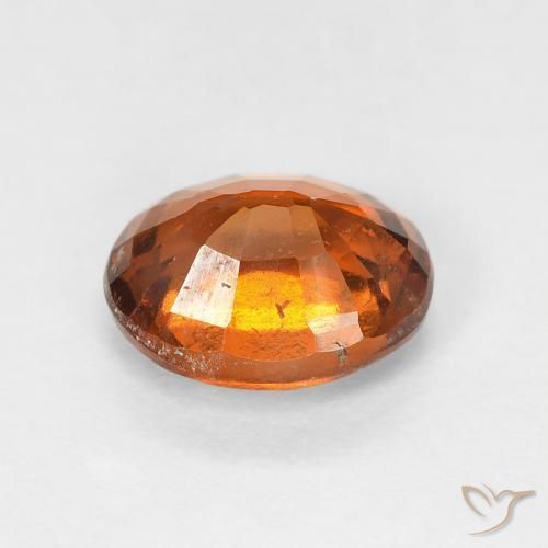 1.51 карата, натуральный Medium Dark-Orange Гранат Гессонит, Овал, VVS-VS