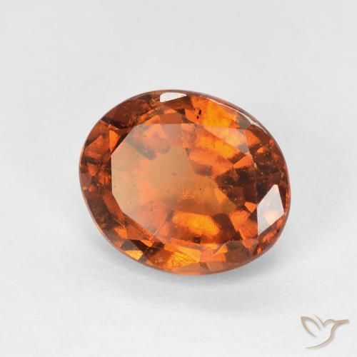 2.38 карата, натуральный Medium Dark-Orange Гранат Гессонит, Овал, VS-SI