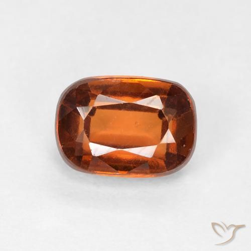 1.32ct Натуральный Темно-оранжевый Гранат Гессонит, Подушка, VVS-VS