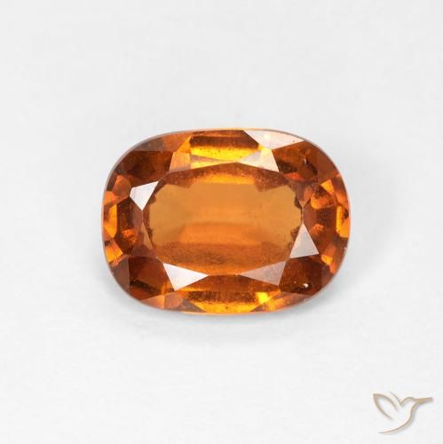 1.48ct Натуральный Желтовато-оранжевый Гранат Гессонит, Подушка, VVS-VS