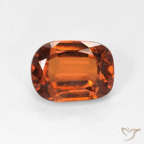 1.98ct Натуральный Красновато-оранжевый Гранат Гессонит, Подушка, VVS-VS