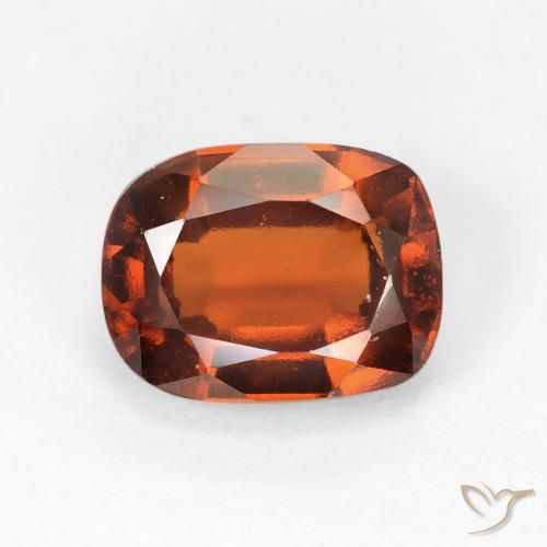 2.60ct Натуральный Красновато-оранжевый Гранат Гессонит, Подушка, VVS-VS
