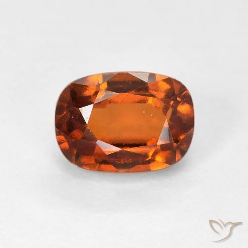 1.51ct Натуральный Темно-оранжевый Гранат Гессонит, Подушка, VVS-VS