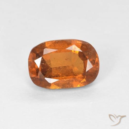 1.00ct Натуральный Желтовато-оранжевый Гранат Гессонит, Овал, VS-SI
