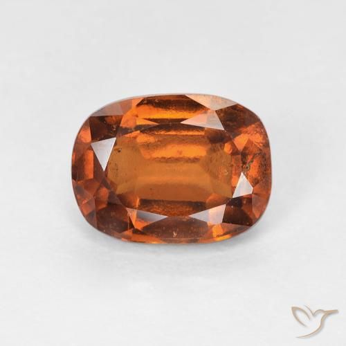 1.80ct Натуральный Красновато-оранжевый Гранат Гессонит, Подушка, VS-SI