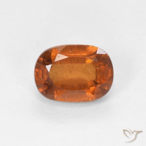 1.14ct Натуральный Темно-оранжевый Гранат Гессонит, Овал, VS-SI