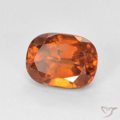 2.00ct Натуральный Medium Dark-Orange Гранат Гессонит, Овал, VS-SI