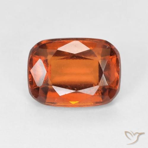 2.08ct Натуральный Огонь Оранжевый Гранат Гессонит, Подушка, VS-SI