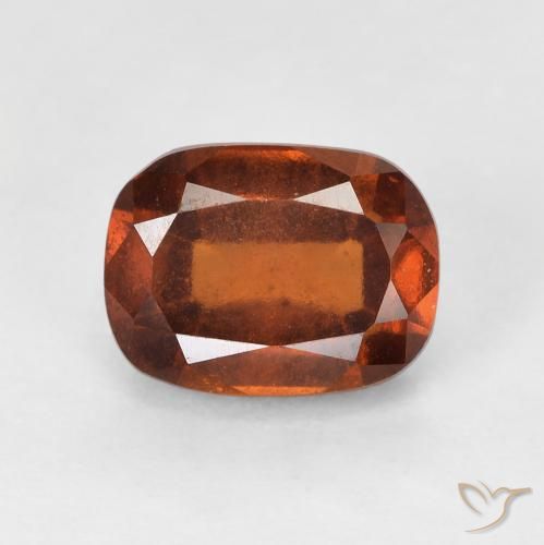 2.29ct Натуральный Средний апельсин Гранат Гессонит, Подушка, VS-SI