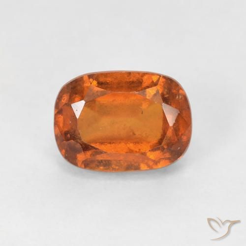 1.54ct Натуральный Темно-оранжевый Гранат Гессонит, Подушка, VS-SI