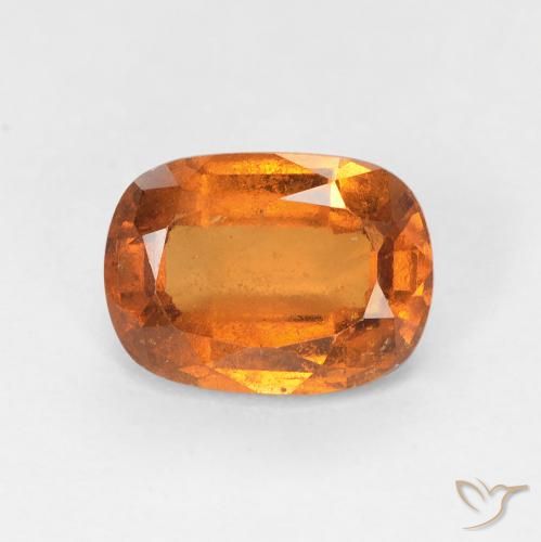 1.55ct Натуральный Средний апельсин Гранат Гессонит, Подушка, VS-SI