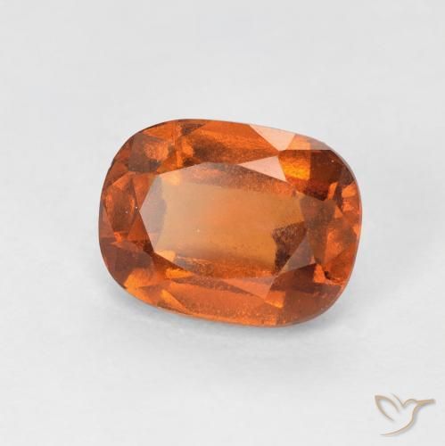 1.82ct Натуральный Темно-оранжевый Гранат Гессонит, Подушка, Чистота VS
