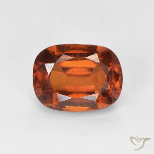 2.08ct Натуральный Темно-оранжевый Гранат Гессонит, Подушка, Чистота VS