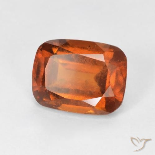 2.68ct Натуральный Янтарный Апельсин Гранат Гессонит, Подушка, Чистота VS