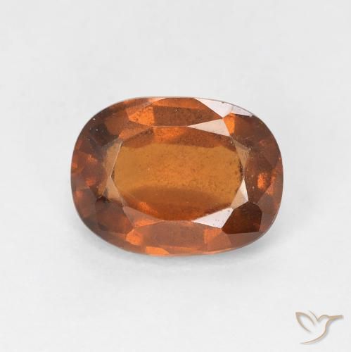 2.27ct Натуральный Огонь Оранжевый Гранат Гессонит, Подушка, VS-SI