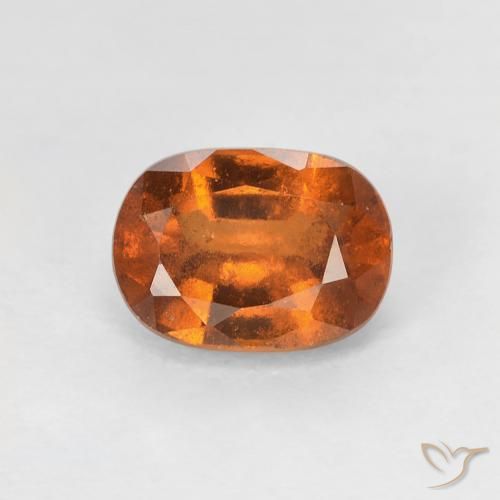 1.22ct Натуральный Темно-оранжевый Гранат Гессонит, Овал, VS-SI