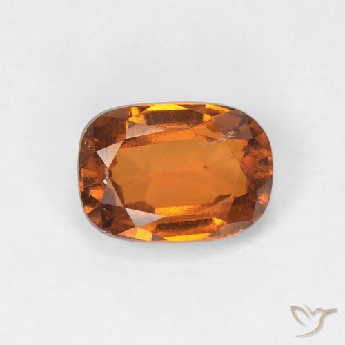 1.13ct Натуральный Средний апельсин Гранат Гессонит, Подушка, Чистота VS
