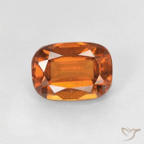1.34ct Натуральный Темно-оранжевый Гранат Гессонит, Подушка, Чистота VS