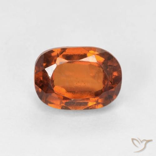 1.57ct Натуральный Темно-оранжевый Гранат Гессонит, Овал, VS-SI